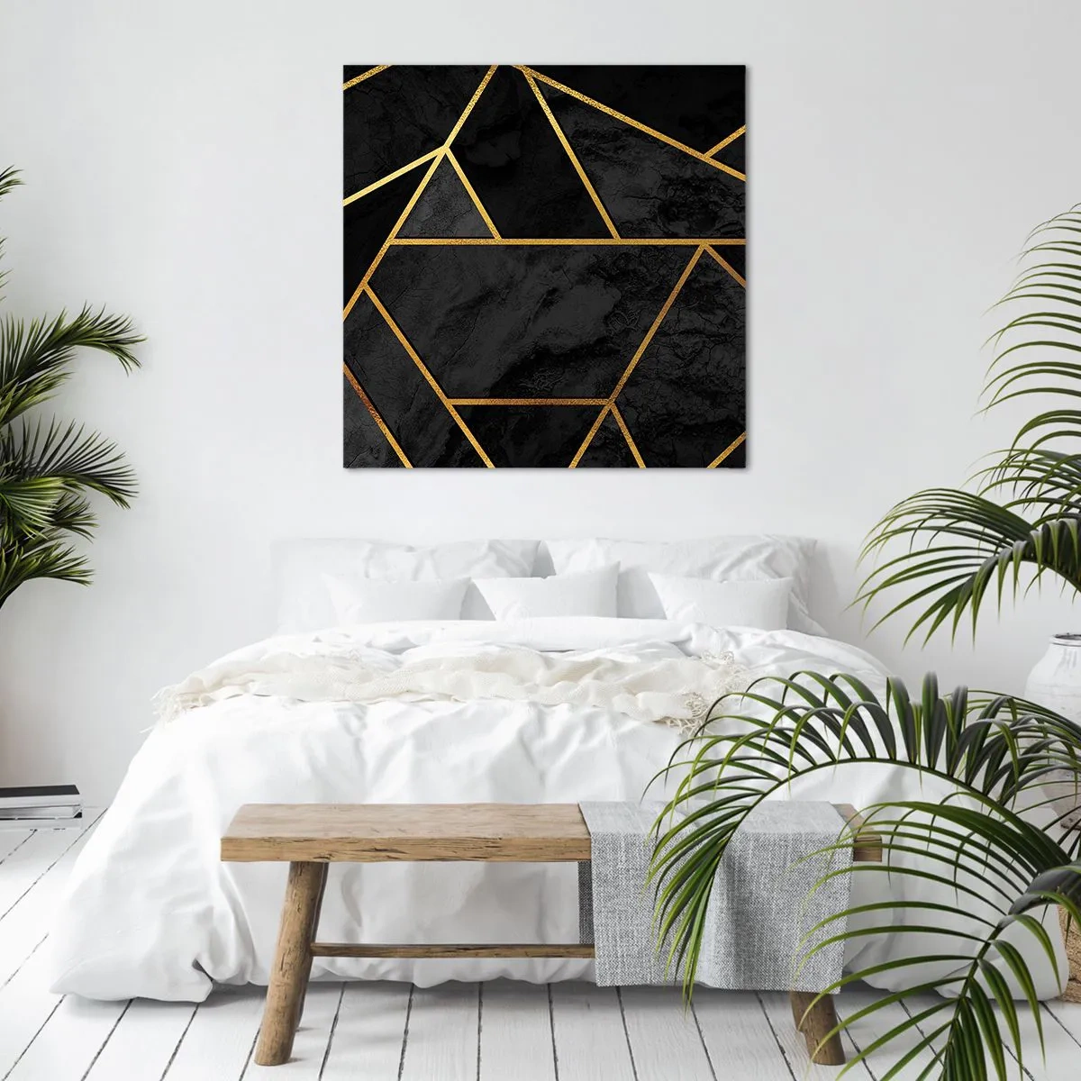 Quadro em tela - Escuridão e esplendor - 60x60 cm