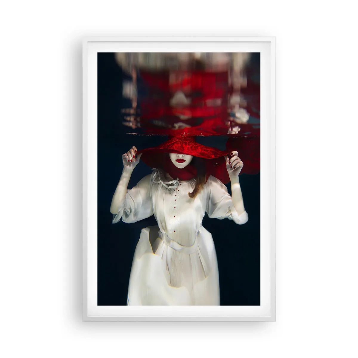 Pôster em moldura branca - Demônio do Pântano - 61x91 cm