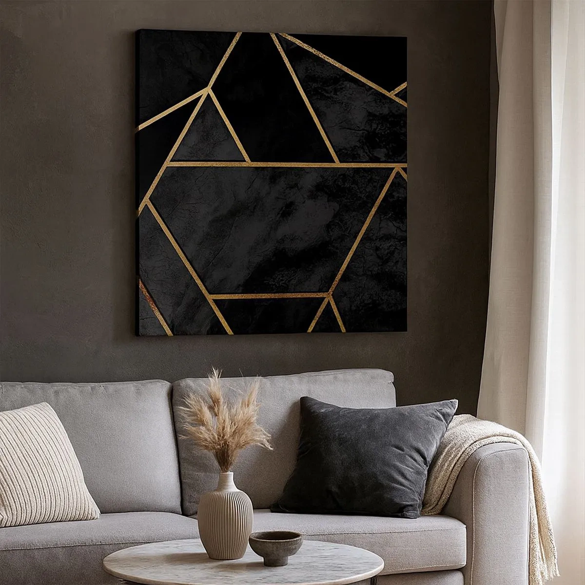 Quadro em tela - Escuridão e esplendor - 30x30 cm