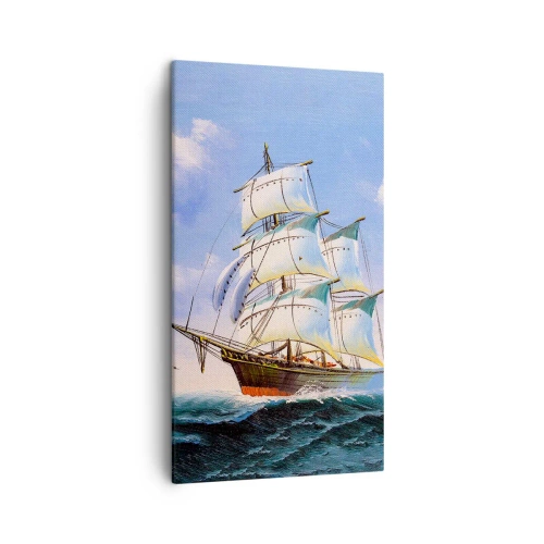 Quadro em tela - Orgulhosamente com o vento - 45x80 cm