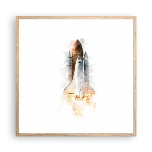 Pôster com moldura de carvalho claro - Exploradores para iniciantes - 60x60 cm