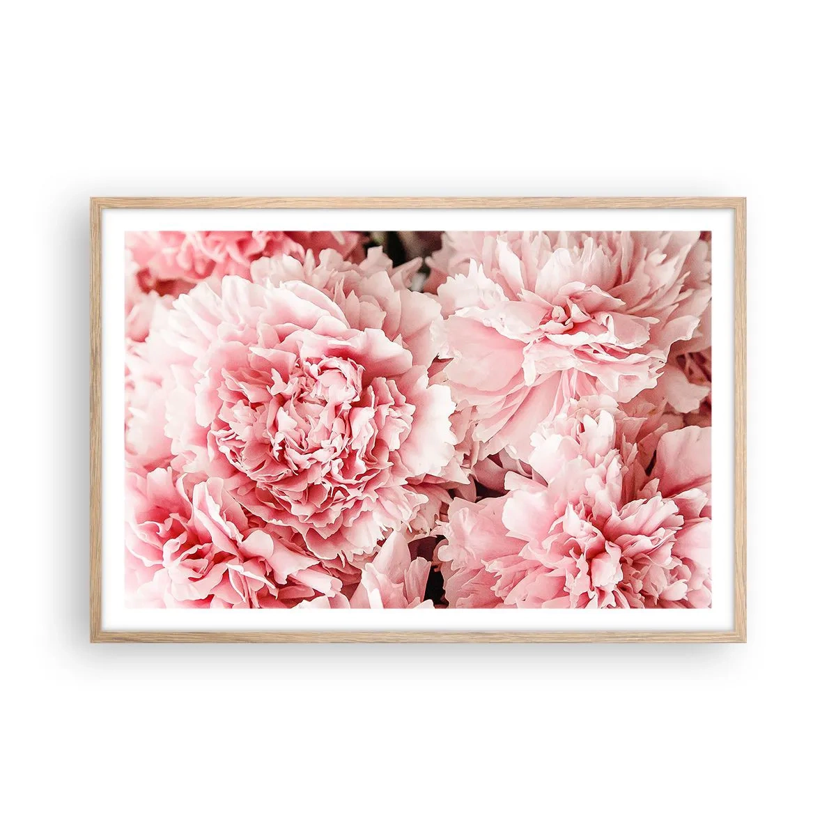Pôster com moldura de carvalho claro - Sonho rosa - 91x61 cm