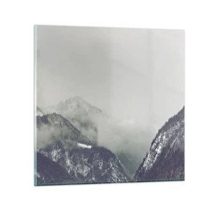 Quadro em vidro - Vale nebuloso - 70x70 cm
