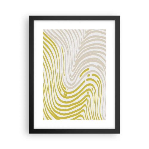 Pôster com moldura preta - Uma composição com uma curvatura suave - 30x40 cm