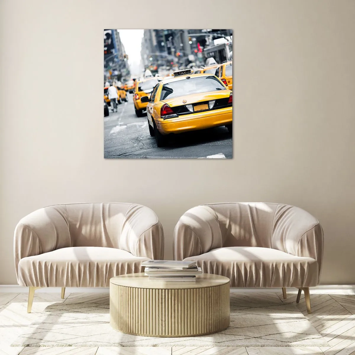Quadro em vidro - Apenas nesta cidade - 40x40 cm