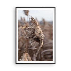 Pôster com moldura preta - É hora de voar com o vento - 70x100 cm