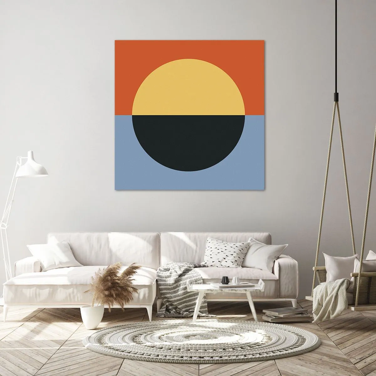 Quadro em tela - Composição do calor e do frio - 30x30 cm