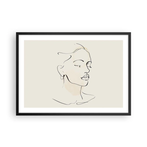 Pôster com moldura preta - Uma certa linha - 70x50 cm