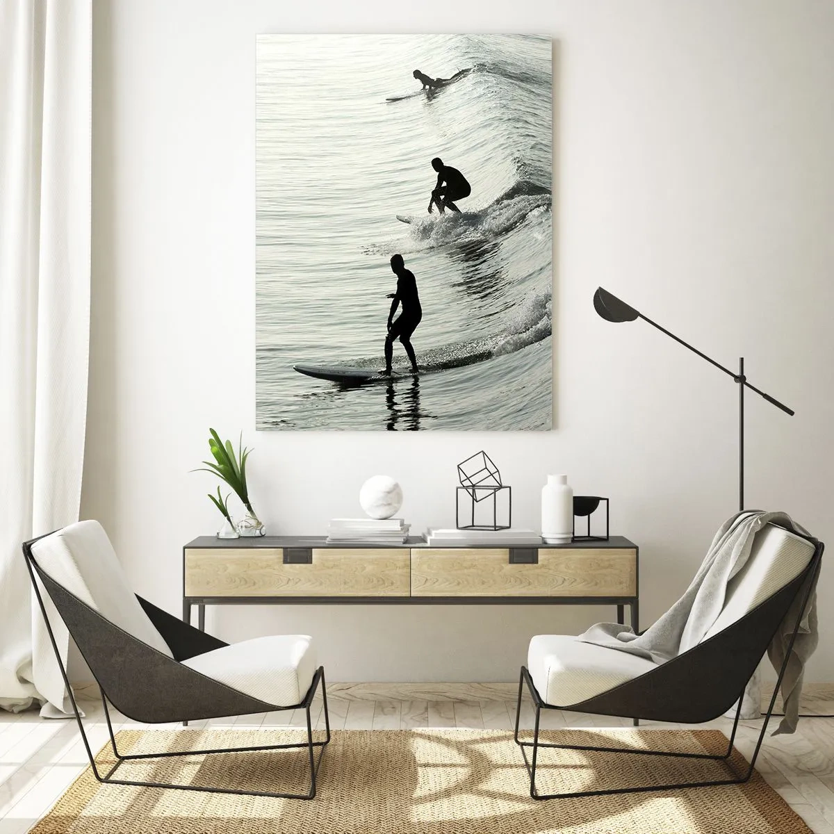 Quadro em vidro - Para conhecer a onda - 50x70 cm