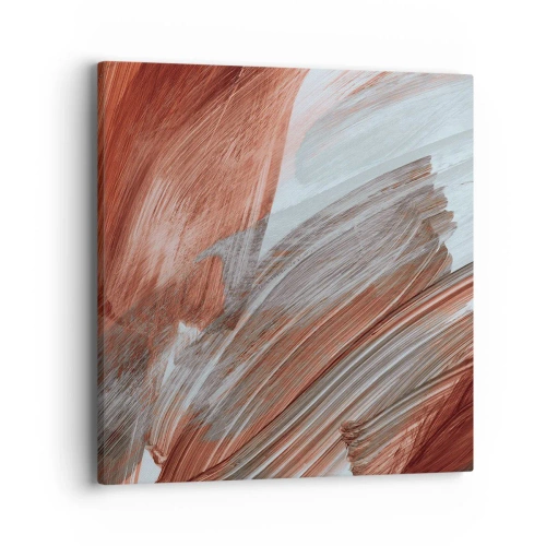 Quadro em tela - Abstração de outono e vento - 40x40 cm
