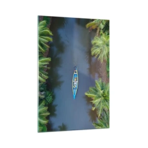 Quadro em vidro - Em uma trilha tropical - 70x100 cm