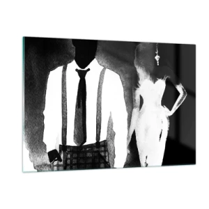Quadro em vidro - Num clima noir - 120x80 cm