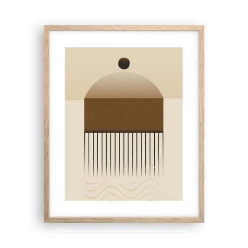 Pôster com moldura de carvalho claro - Diferentes estados - 40x50 cm