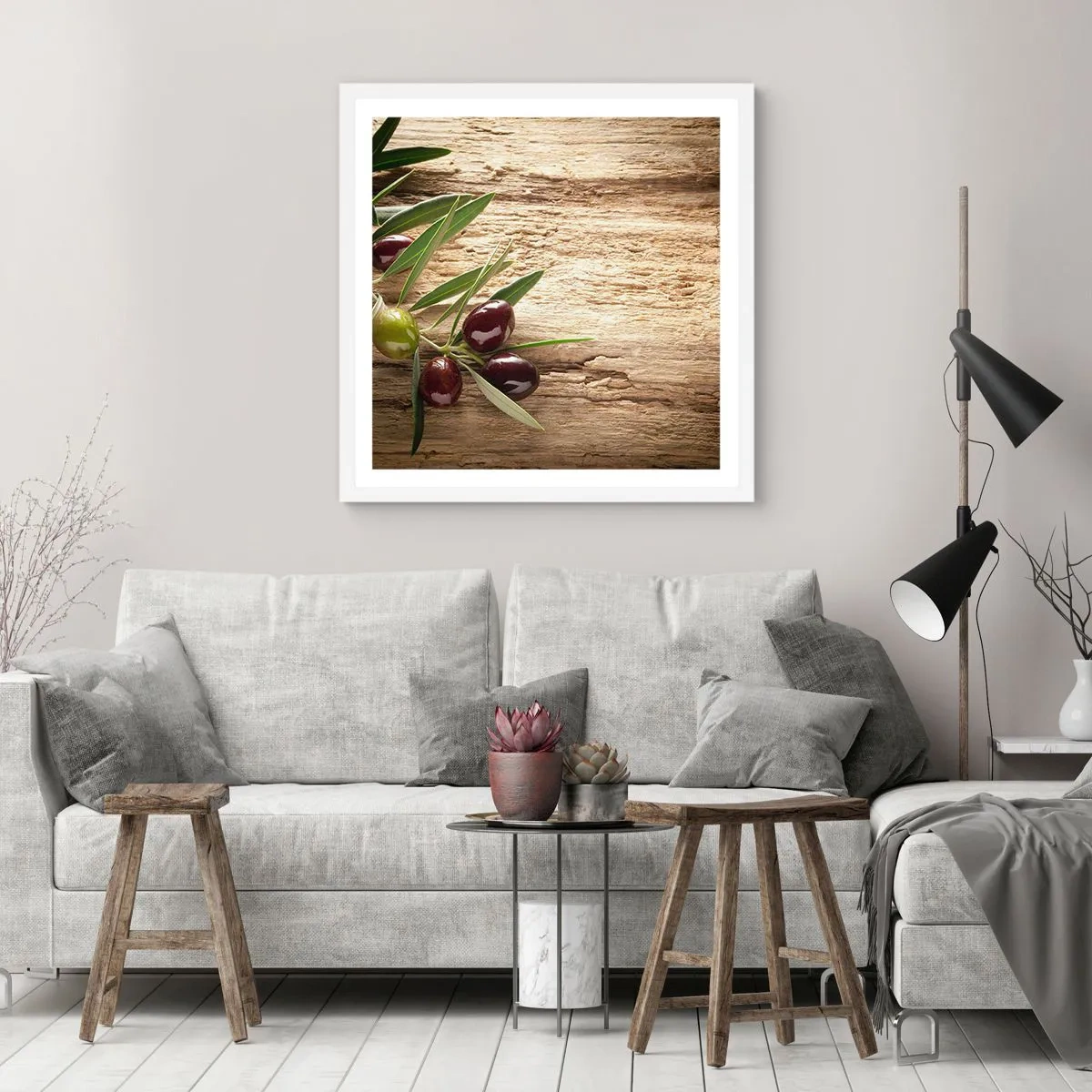 Pôster em moldura branca - Direto da natureza - 30x30 cm