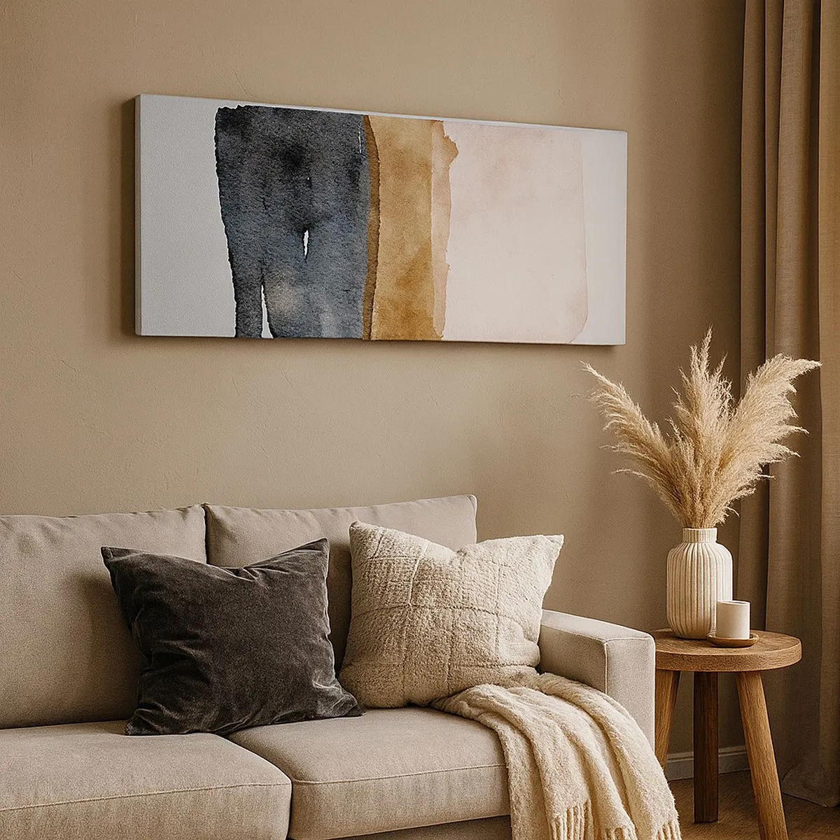 Quadro em tela - Composição das cores da terra - 100x40 cm