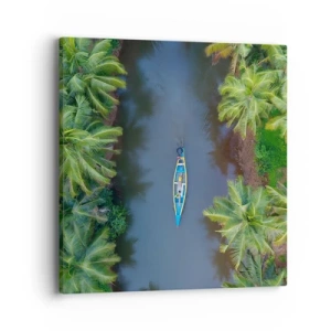 Quadro em tela - Em uma trilha tropical - 40x40 cm