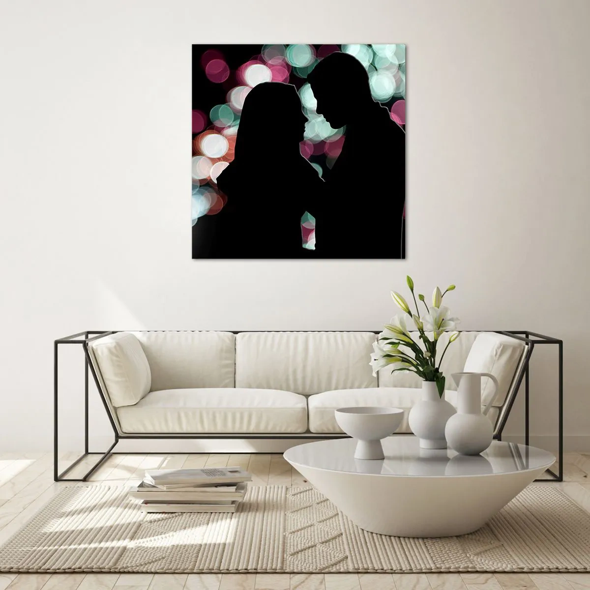 Quadro em vidro - Sim! - 50x50 cm
