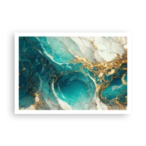 Pôster - Composição com veios d'ouro - 100x70 cm
