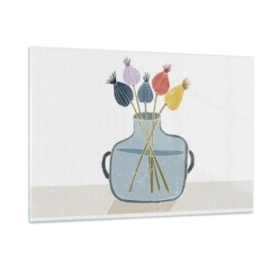 Quadro em vidro - Como semeou a papoula - 120x80 cm