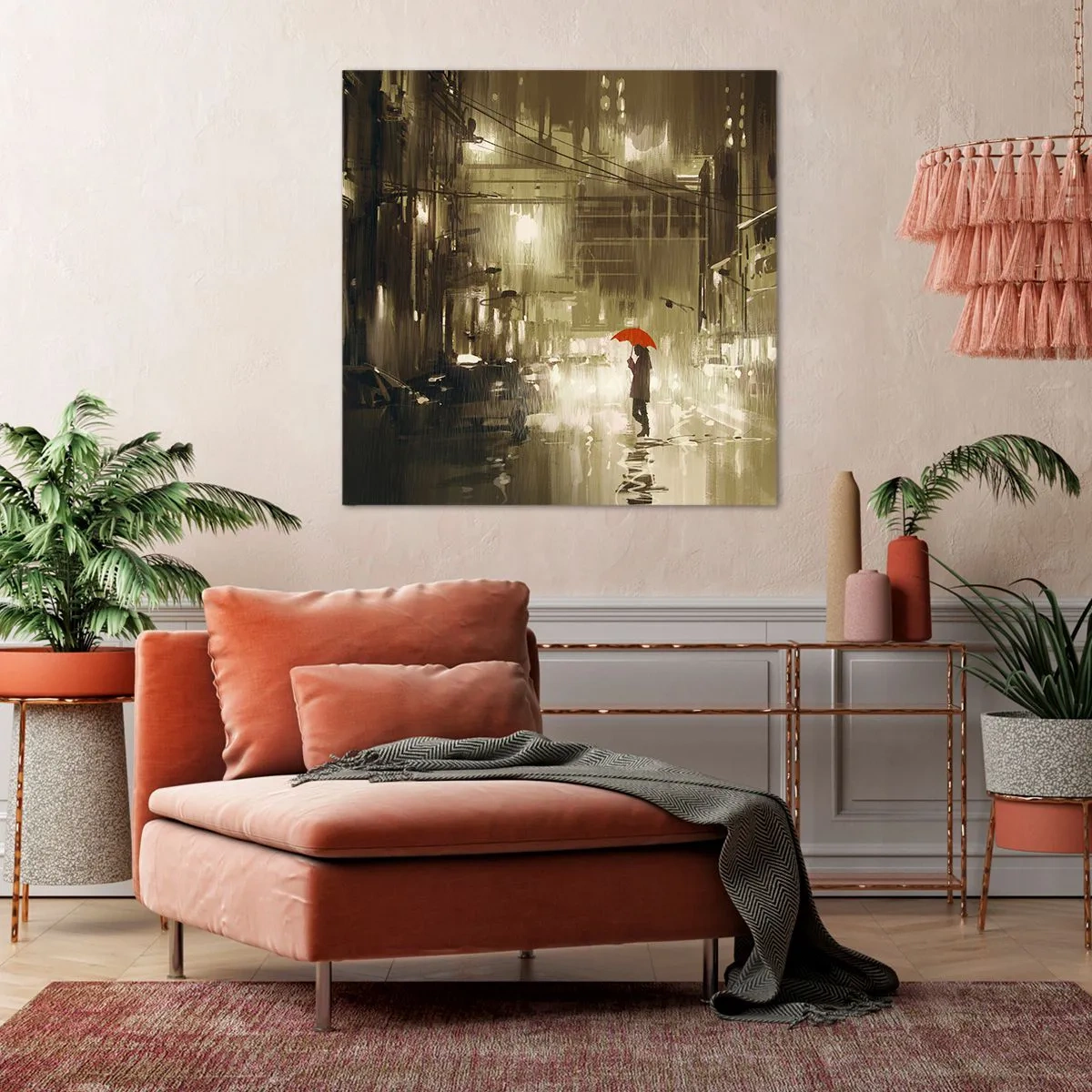 Quadro em tela - Sozinha, mas não solitária - 40x40 cm