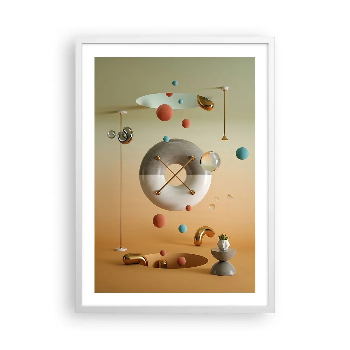 Pôster em moldura branca - Nada pode acontecer - 50x70 cm