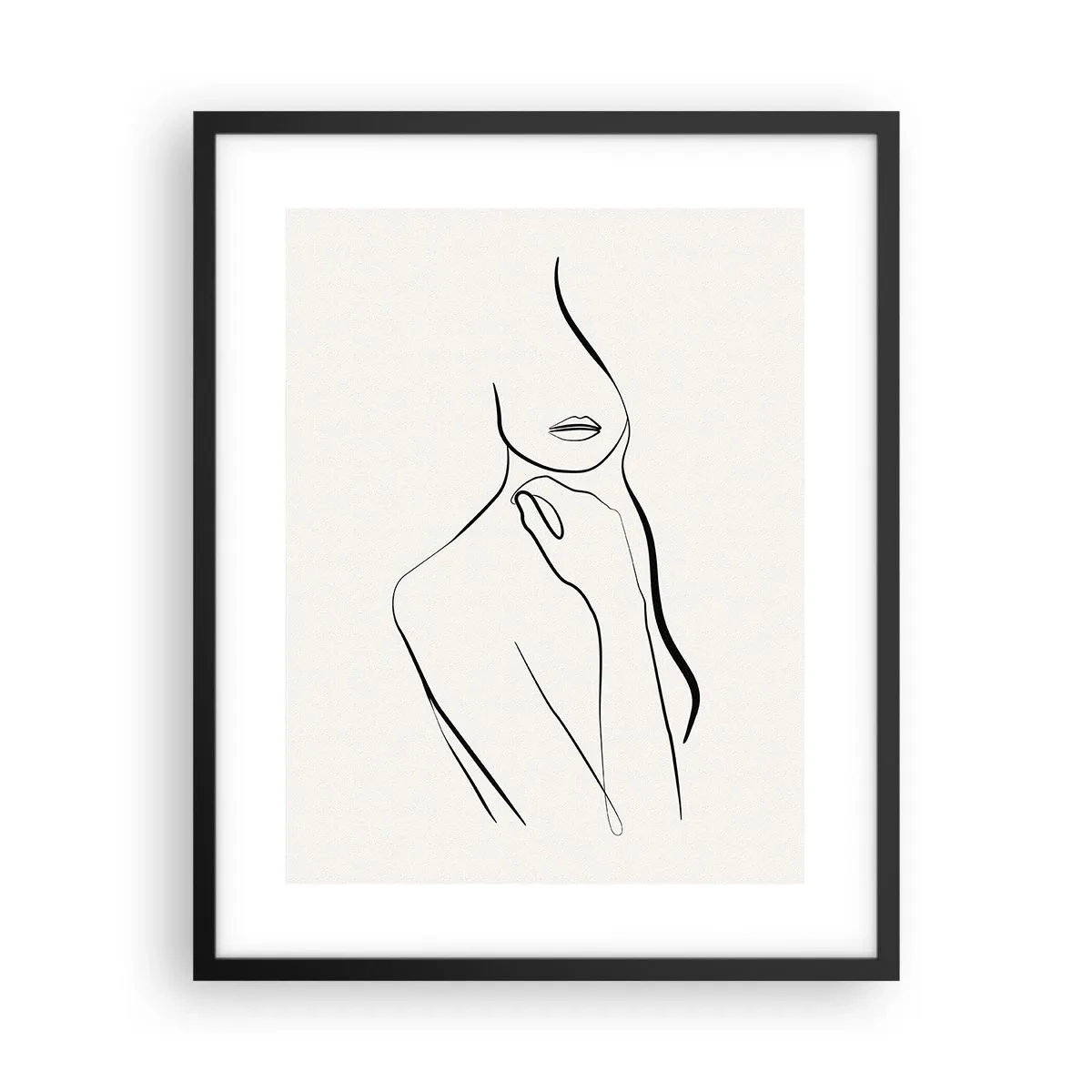 Pôster com moldura preta - Uma onda de melancolia - 40x50 cm