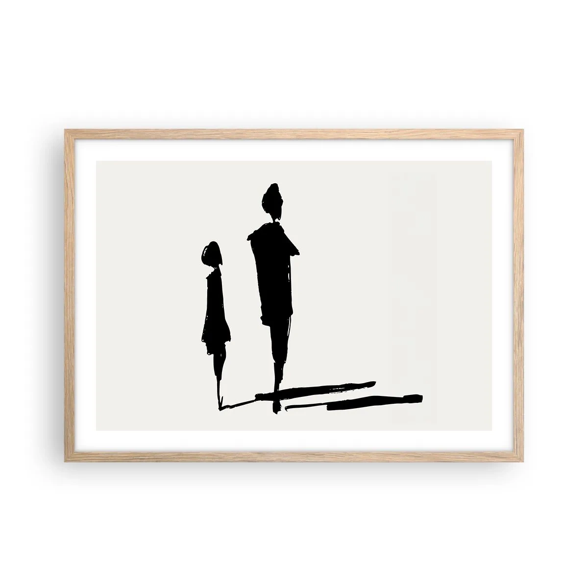 Pôster com moldura de carvalho claro - Certeza que juntos? - 70x50 cm