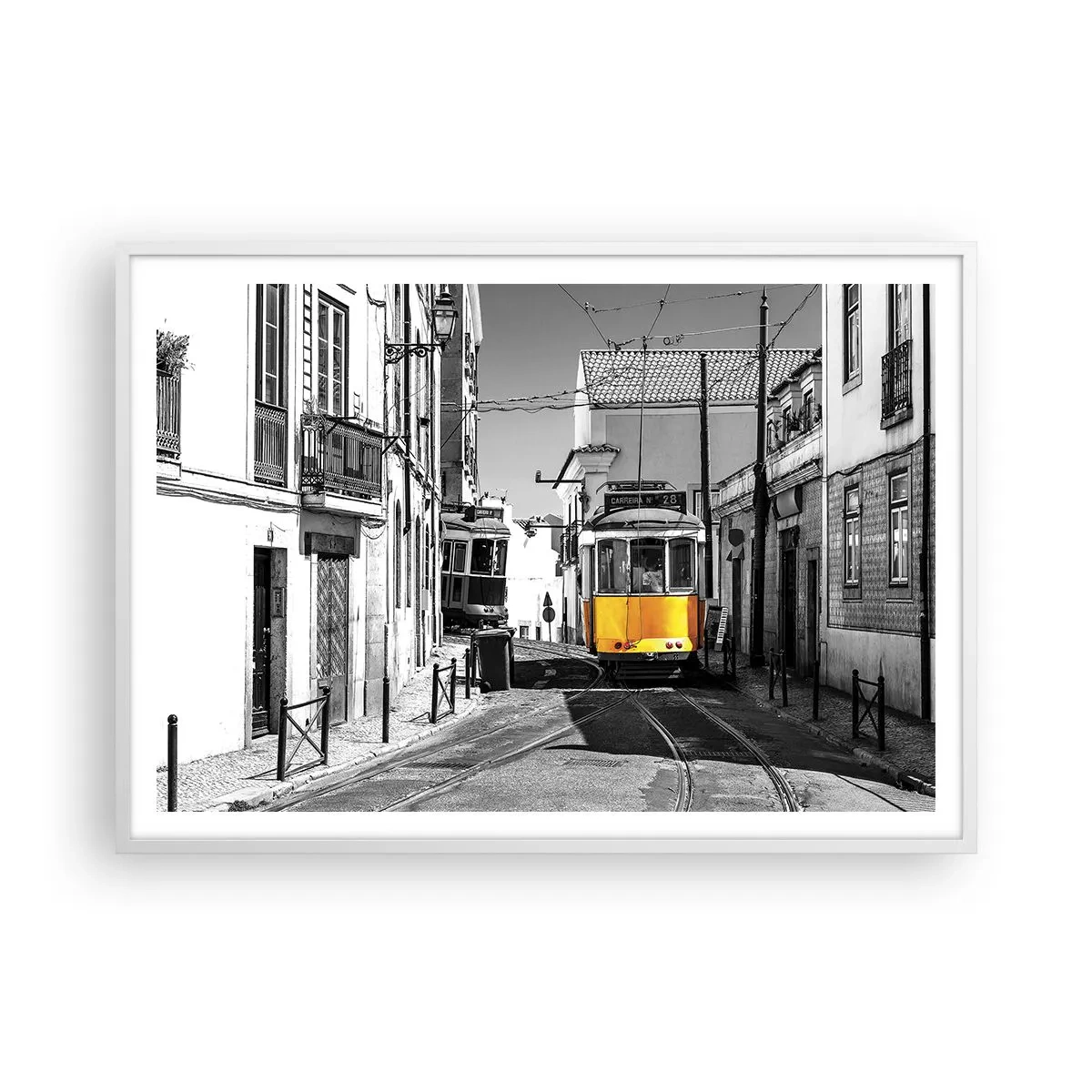 Pôster em moldura branca - O Espírito de Lisboa - 100x70 cm