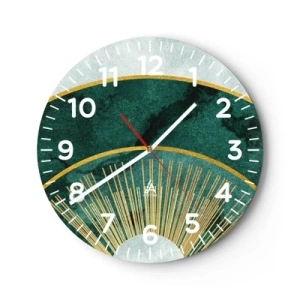 Relógio de parede - Relógio em vidro - Outro sistema solar - 40x40 cm