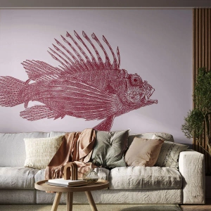 Papel de Parede Premium Canvas - Um habitante de águas exóticas - Peixe, Peixe-Leão, Tropical - 200x140 cm
