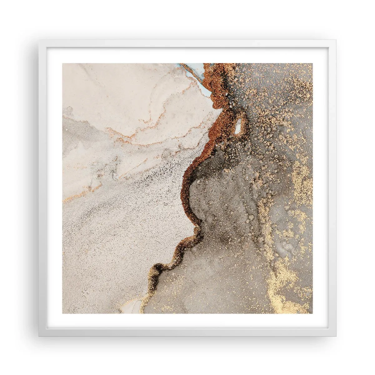 Pôster em moldura branca - No limite das cores - 60x60 cm