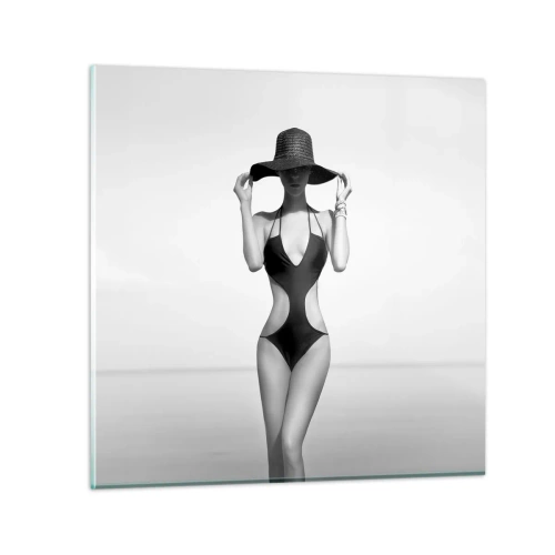 Quadro em vidro - Meu nome é: Elegância - 30x30 cm