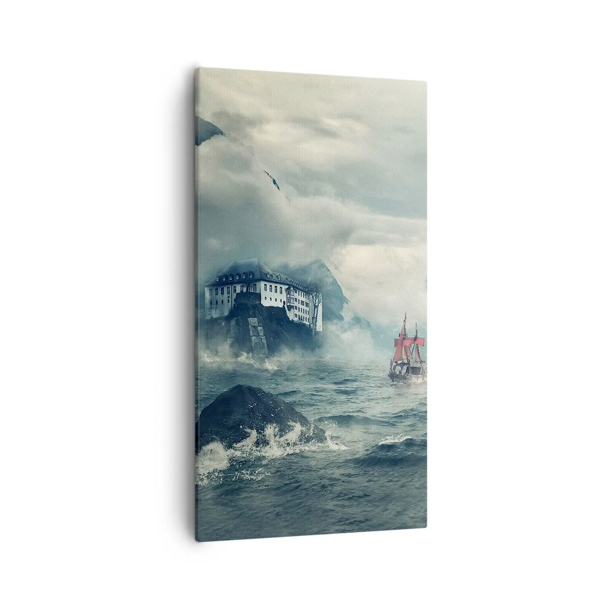 Quadro em tela - Nas águas mágicas - 55x100 cm