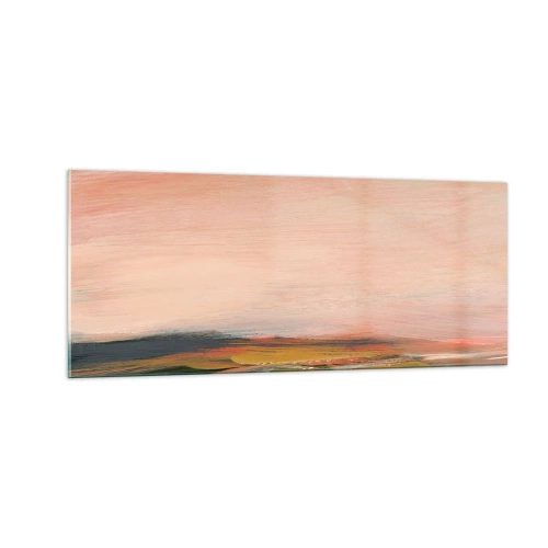 Quadro em vidro - Em tons rosa - 100x40 cm