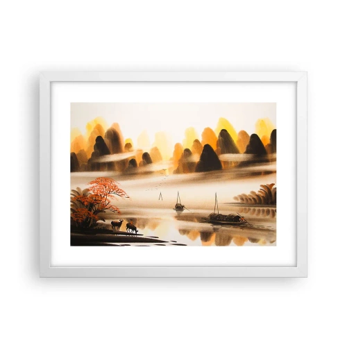 Pôster em moldura branca - Além do Extremo Oriente - 40x30 cm