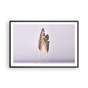 Pôster com moldura preta - Contra o nada - 91x61 cm