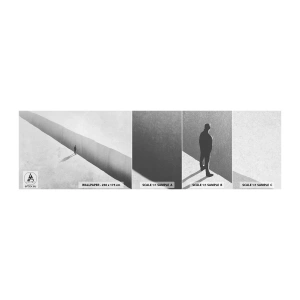 Amostra de papel de parede autocolante Deluxe Sticker - Um objetivo claro - Abismo, Minimalismo, Homem - 100x30 cm