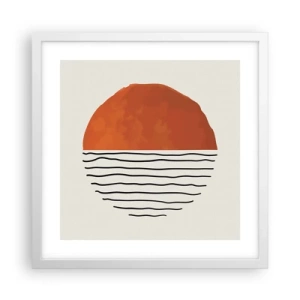 Pôster em moldura branca - No clima japonês - 40x40 cm
