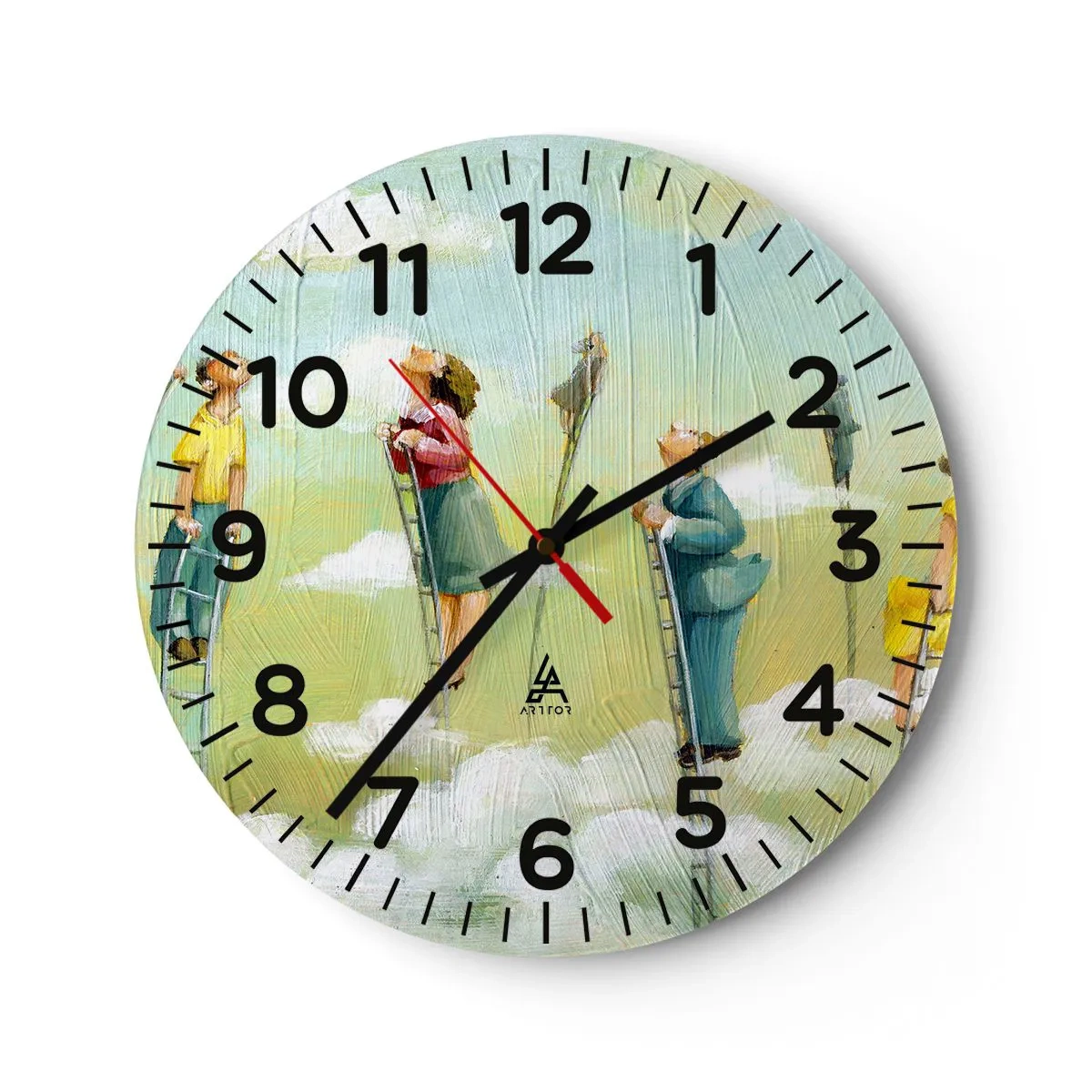 Relógio de parede - Relógio em vidro - Por trás do seu sonho - 40x40 cm