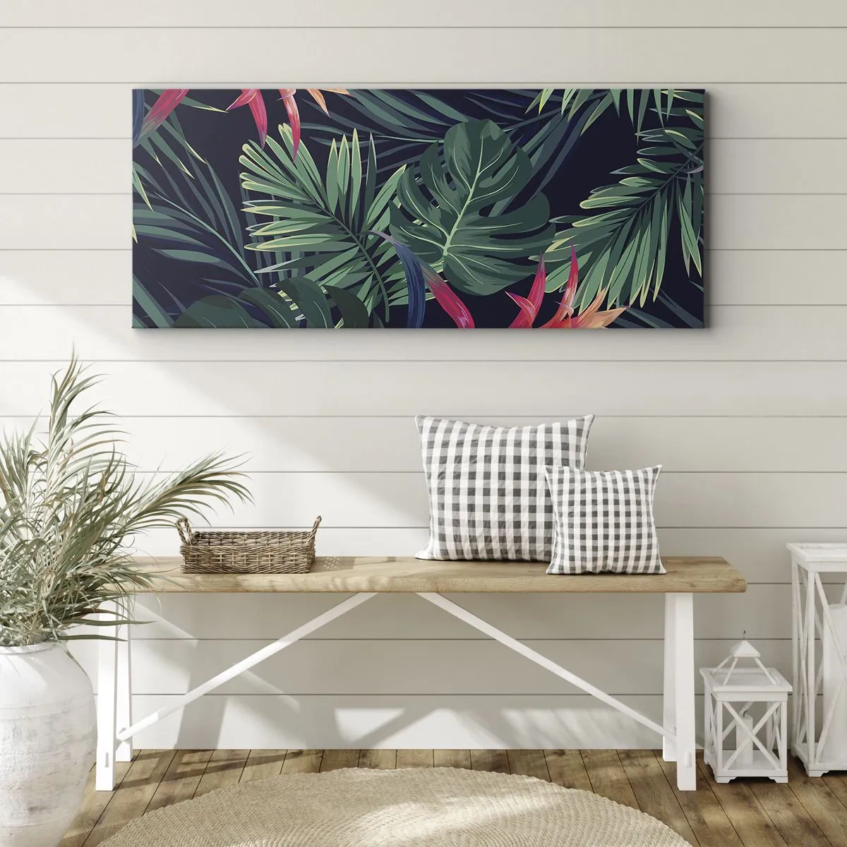 Quadro em tela - Queimar em verde - 100x40 cm
