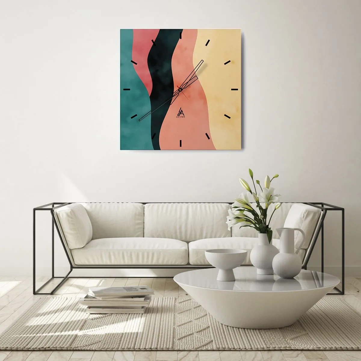 Relógio de parede - Relógio em vidro - Incompatibilidade compatível - 30x30 cm