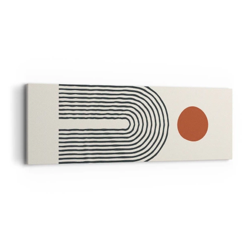 Quadro em tela - Magnetismo de formas e cores - 90x30 cm