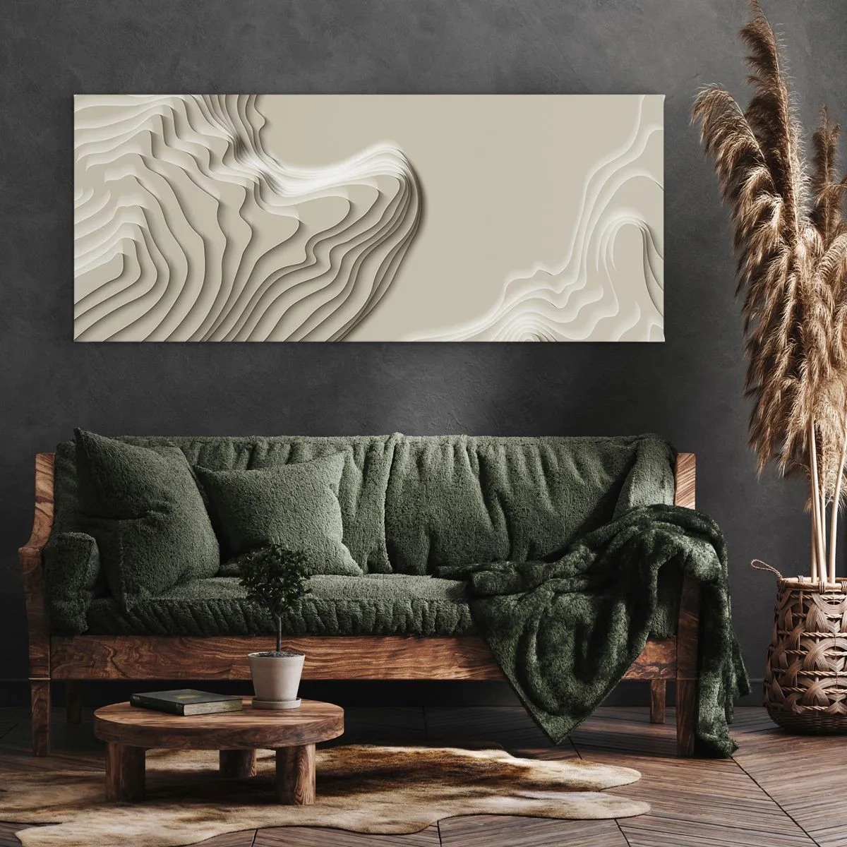 Quadro em tela - Topografia da arte - 90x30 cm