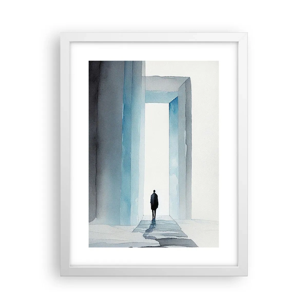 Pôster em moldura branca - Viva sem limites - 30x40 cm