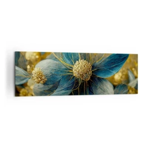 Quadro em tela - Florescer com ouro - 160x50 cm