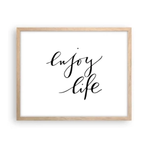 Pôster com moldura de carvalho claro - Nada mais... - 50x40 cm