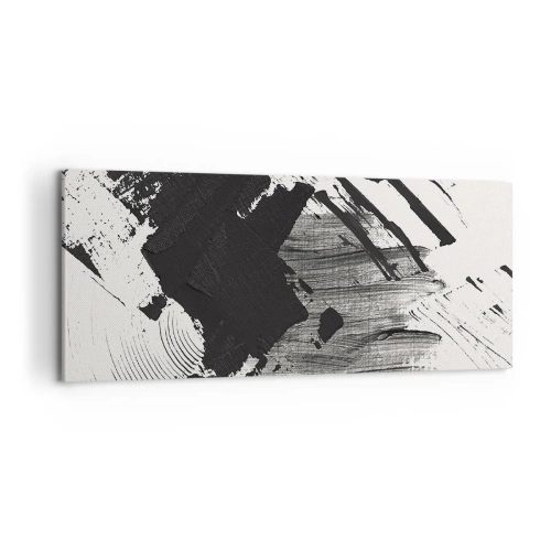 Quadro em tela - Abstração – expressão do preto - 100x40 cm