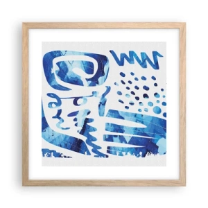 Pôster com moldura de carvalho claro - Voltar às raízes - 40x40 cm