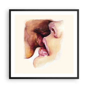 Pôster com moldura preta - Como a noite e o dia, a terra e o céu - 60x60 cm