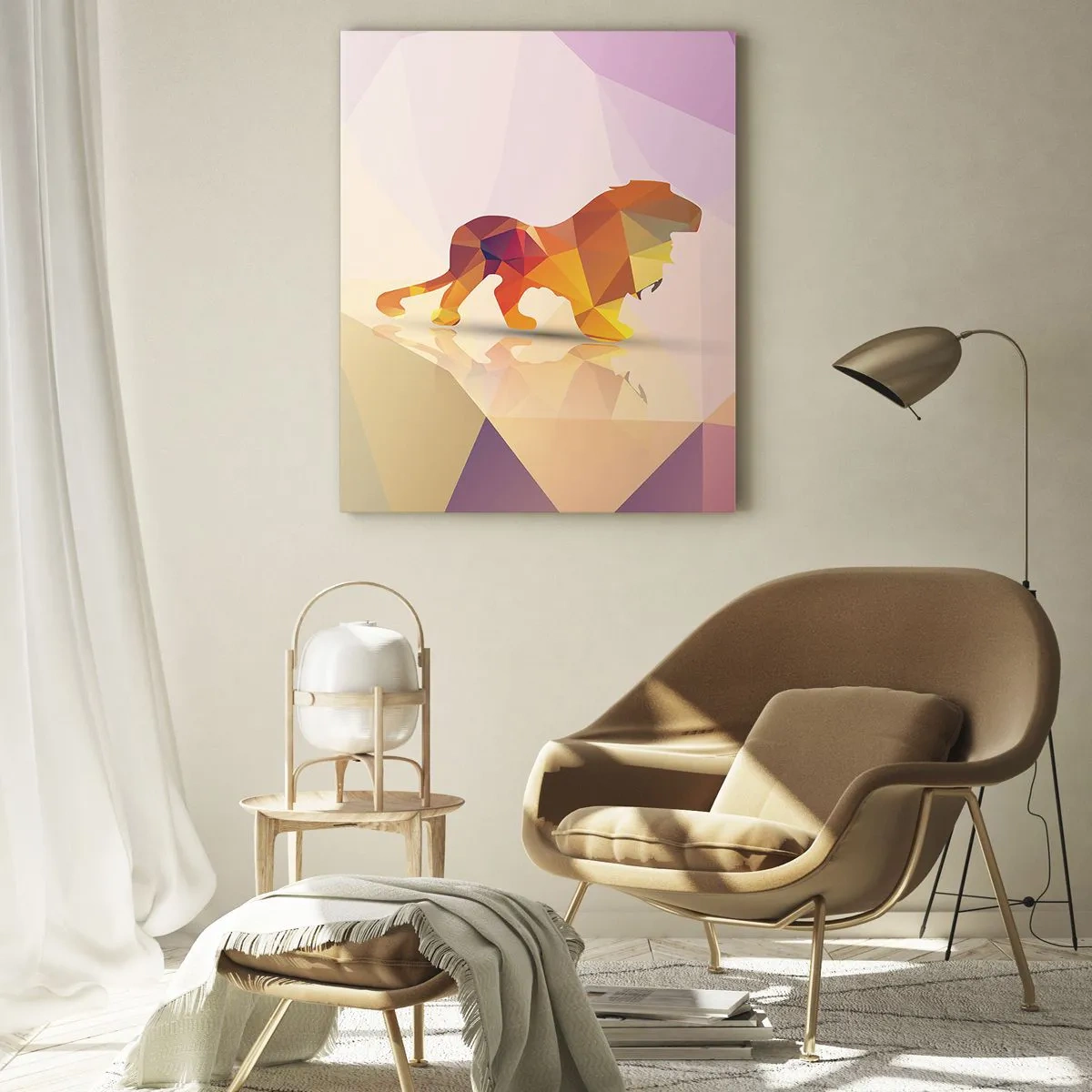 Quadro em vidro - O rei em diamante - 50x70 cm